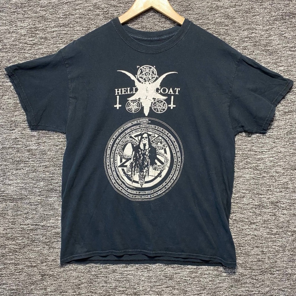 Grausamkeit Hellgoat Black Metal Band Graphic T Shirt Mens Large Occult Graphic